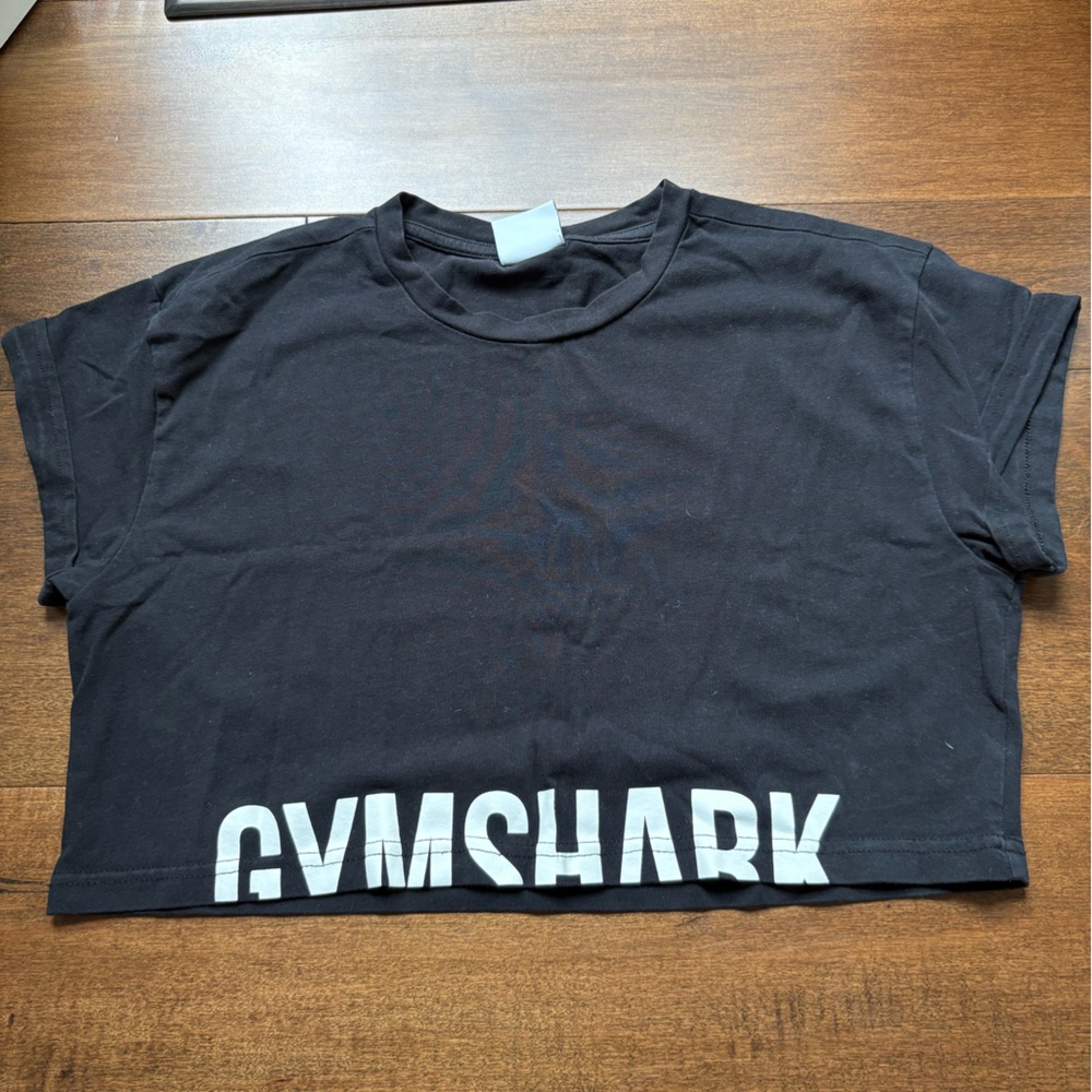 Gymshark Charcoal Tee with White Logo